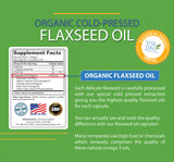 ORGANIC Premium Flaxseed Oil - Heart, Hair & Cholesterol